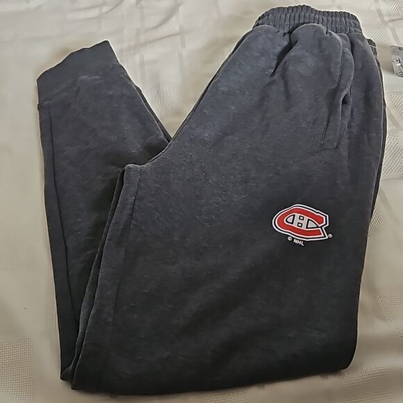 NHL Men's Canadian Montreal Logo Sweatpants Small Gray - Picture 14 of 16